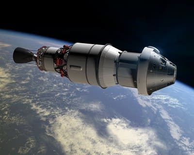 Rendering of Orion space capsule