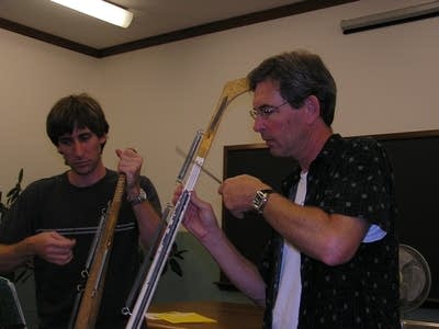 Playing spring sticks