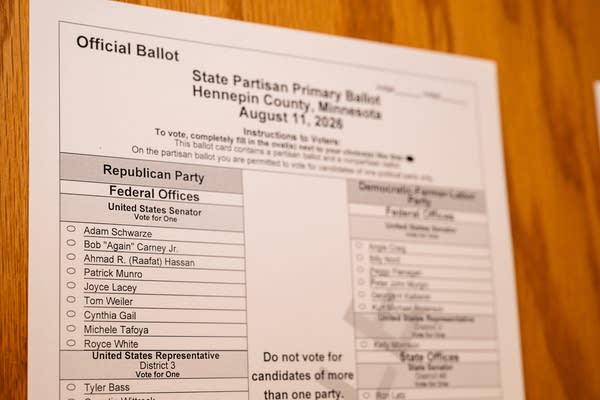 A sample ballot