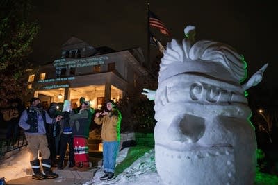 Poetry, music and snow sculptures: Minneapolis artists honor 'victims of ICE'