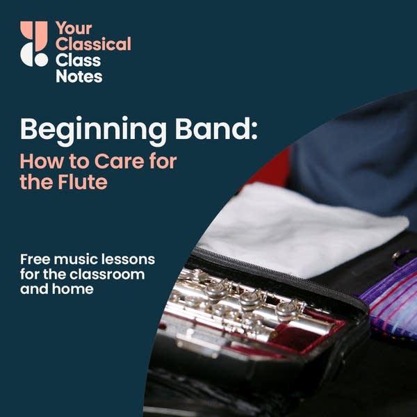 Class Notes thumbnail for a Beginning Band lesson. Includes flutist Bethany Summersgill of the Minnesota Winds.