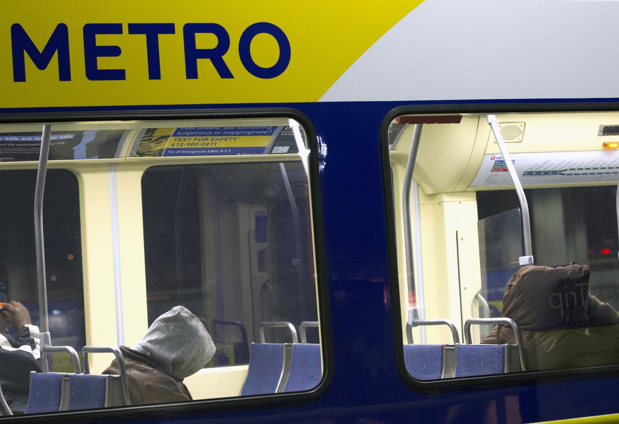 The light rail has become a haven for the homeless late at night.