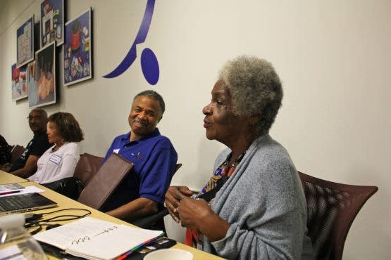 In late 2019, Stanford Libraries organized two community events that brought some of Silicon Valley’s Black pioneers together for an afternoon of storytelling. Attendees included San Jose community organizer Queen Ann Cannon, pictured here talking with Carl Davis Jr., president of the Black Silicon…