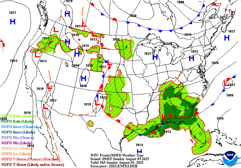 Surface analysis for Sunday