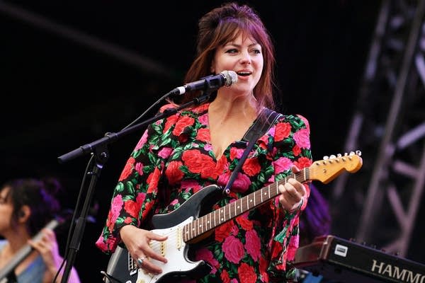 Angel Olsen performs at All Points East Festival 2023 at Victoria Park on August 25, 2023 in London, England.