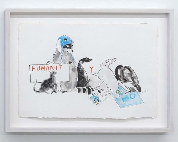 Pen, ink and gouache piece "Humanity"