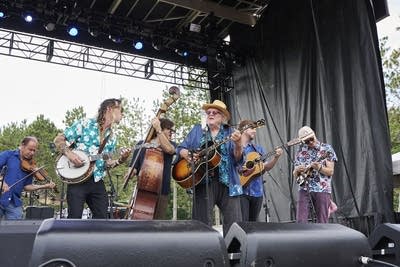 Peter Rowan with the Sam Grisman at the 2025 Blue Ox festival in Eau Claire, Wisconsin