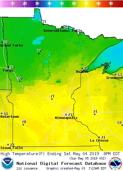 Warming trend; Saturday will be the nicer day of the weekend