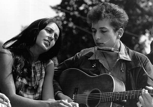 Joan Baez and Bob Dylan