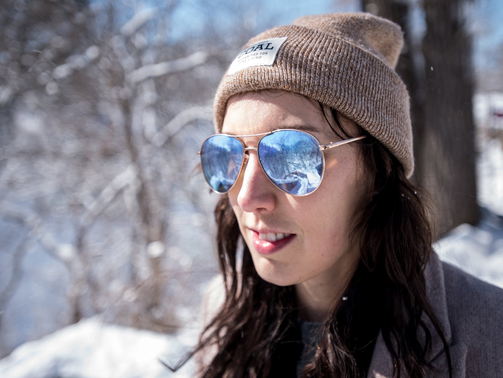 Desiree Ochs, 31, of St. Paul, visits Minnehaha Falls