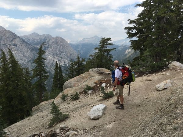 Bob Johnson takes in the view on the Pacific Crest Trail