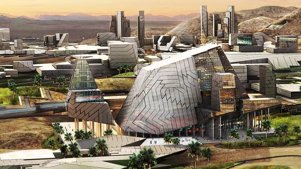 An architectural rendering of Painted Rock, a proposed development in Storey County, Nevada, where Blockchains LLC wants to establish a quasi-county government.