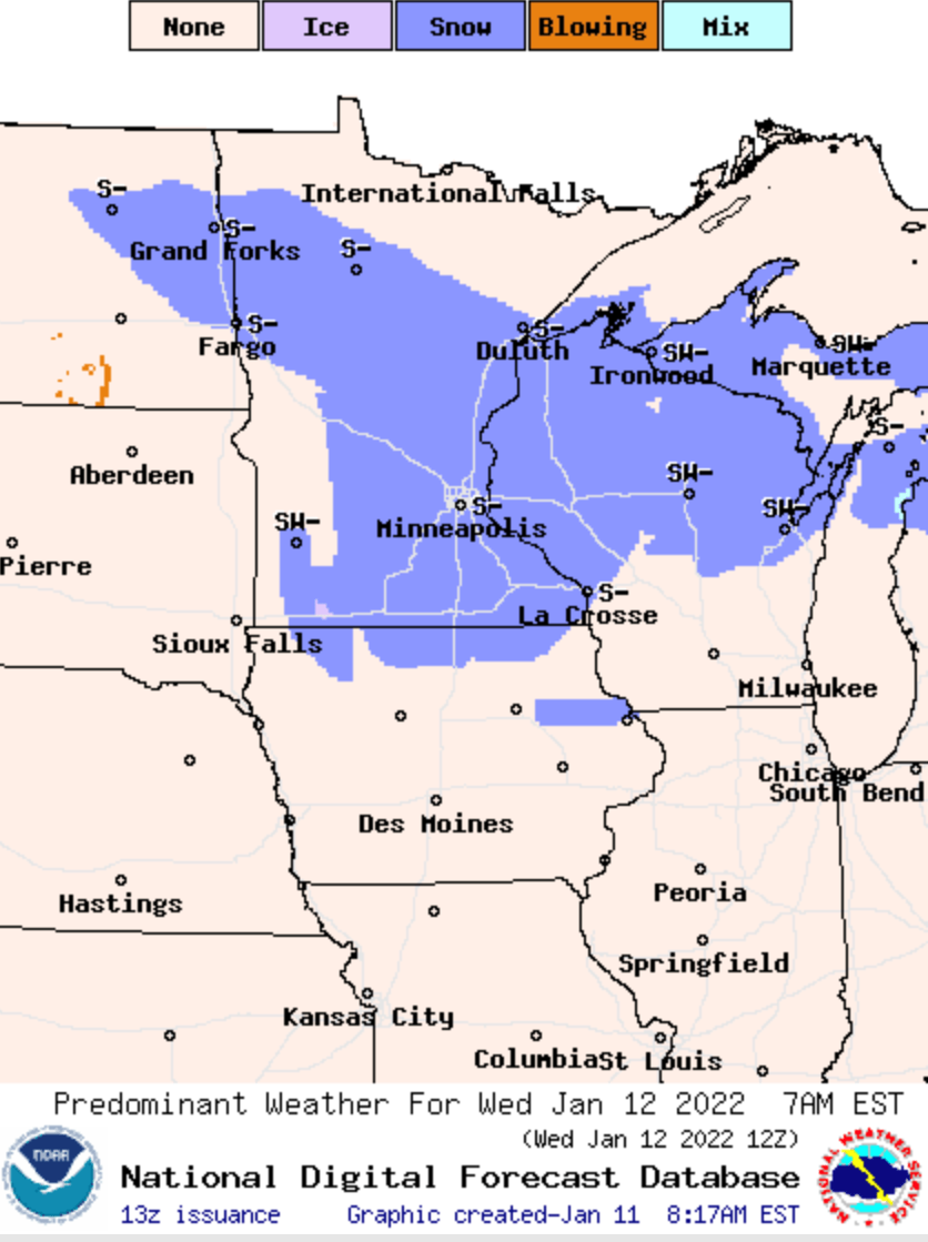 Snow Chances WED