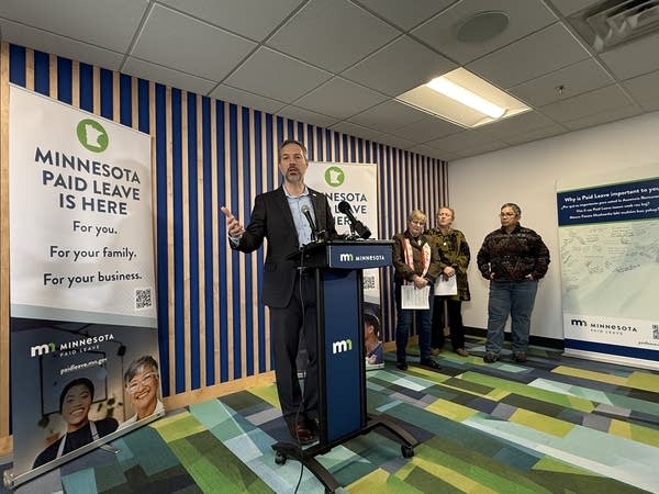 Man speaking at podium