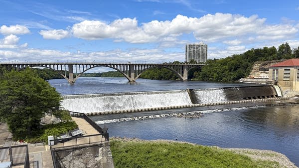 The Mississippi River downstream of Lock and Dam No. 1,