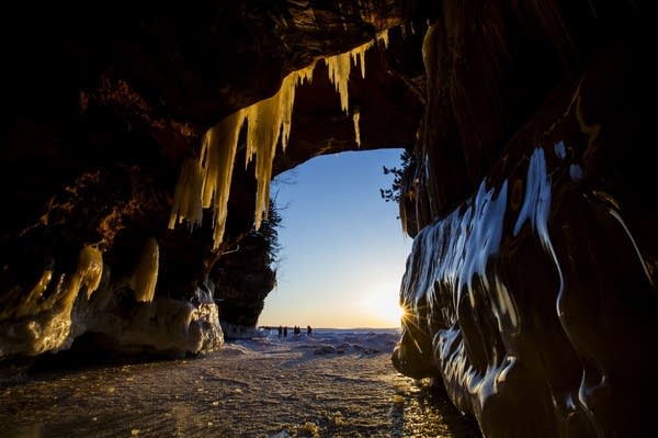 Sunset in the caves