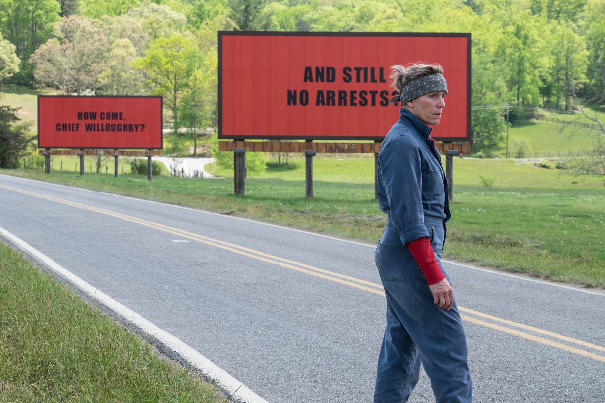 Frances McDormand plays the mother of a murdered girl.