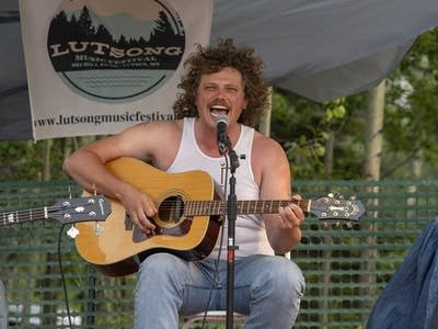 Lynden Graham performing on stage