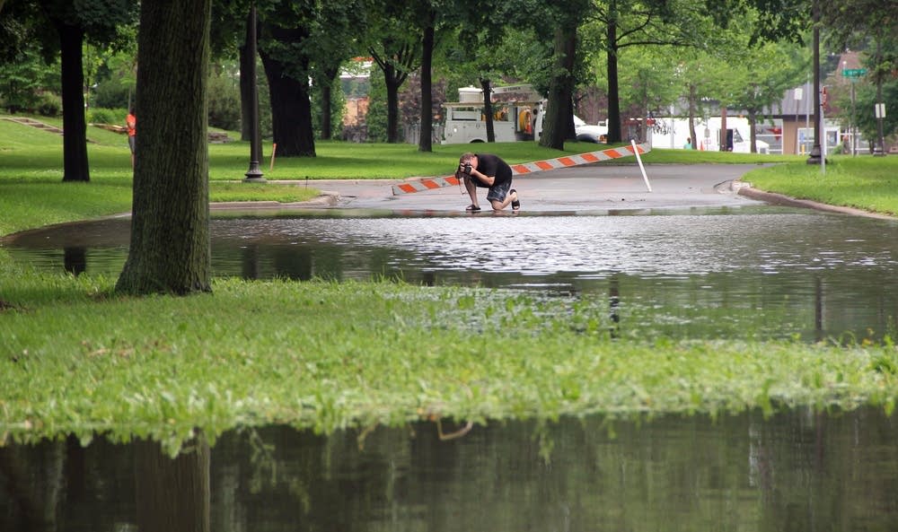 High water along Minnehaha Parkway.
