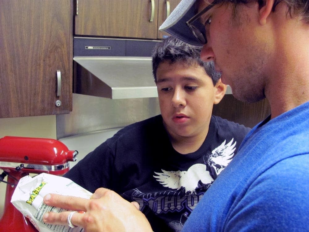 In the kitchen