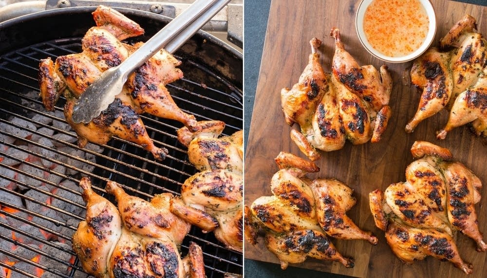 Thai Grilled Cornish Hens with Chili Dipping Sauce (Gai Yang) The