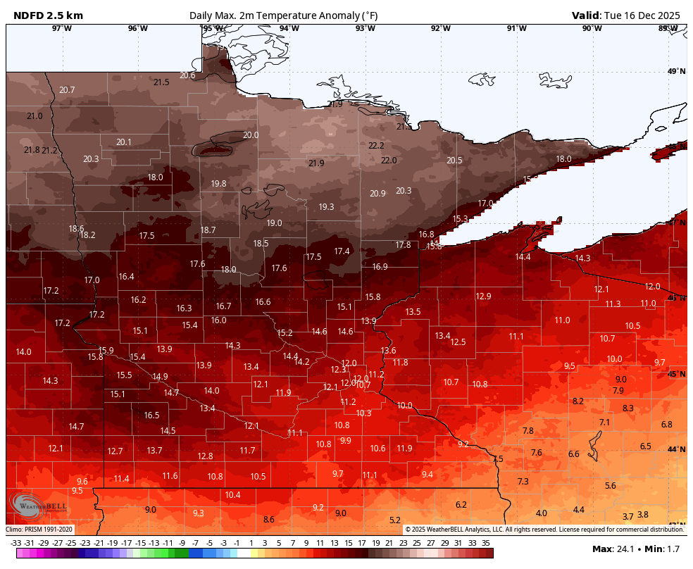 Above freezing Tuesday followed by rain, snow for late Wednesday