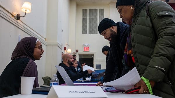 A job fair in Harlem in New York City on Dec. 10, 2025.