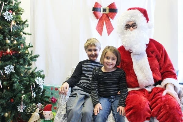 Jamie Krier, 9,  and his sister Caitlin, 6.