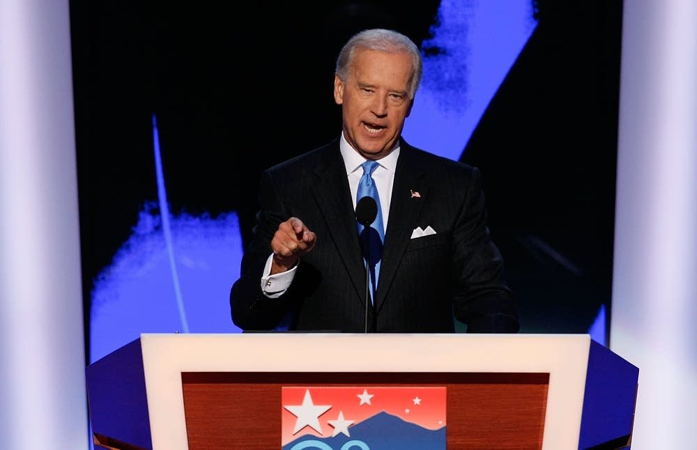 Joe Biden speaks on day three of the DNC