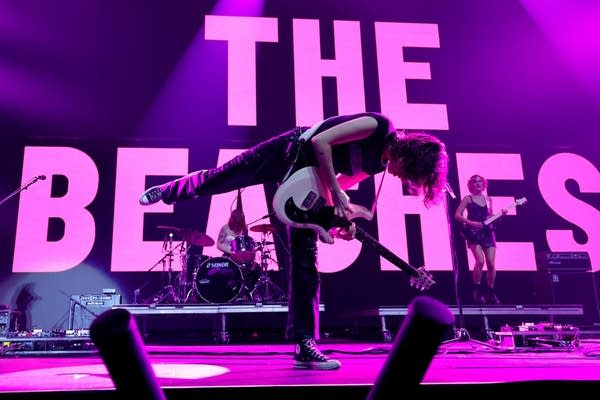 Leandra Earl of The Beaches performs onstage during Audacy's KROQ Almost Acoustic Christmas 2023 at The Kia Forum on December 09, 2023 in Inglewood, California.