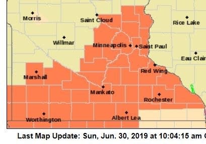 Steamy, with showers and thunderstorms at times; more rain this week