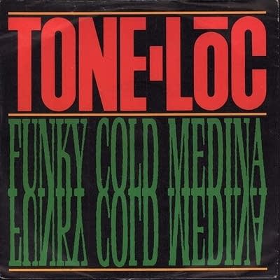 Text treatment reading "Tone Loc: Funky Cold Media"