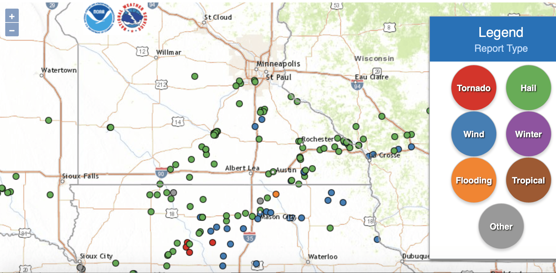 Falling temperatures Wednesday; rain and snow north