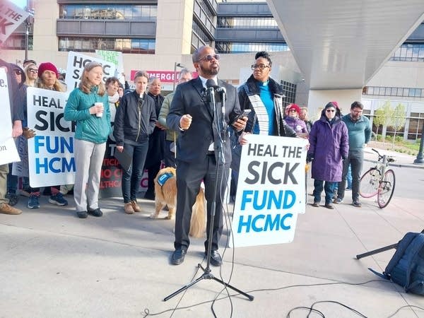 Pastor B. Charvez Russell speaking at vigil