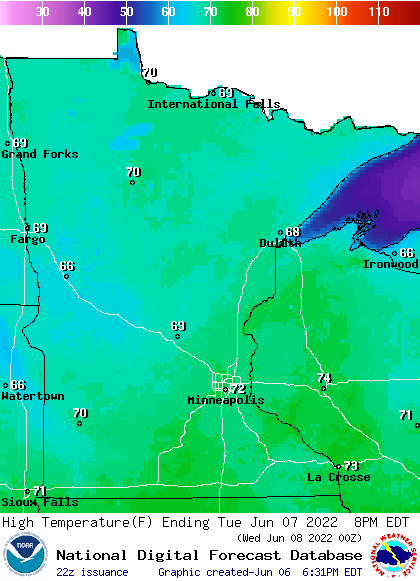 Isolated shower Tuesday; better chance Wednesday
