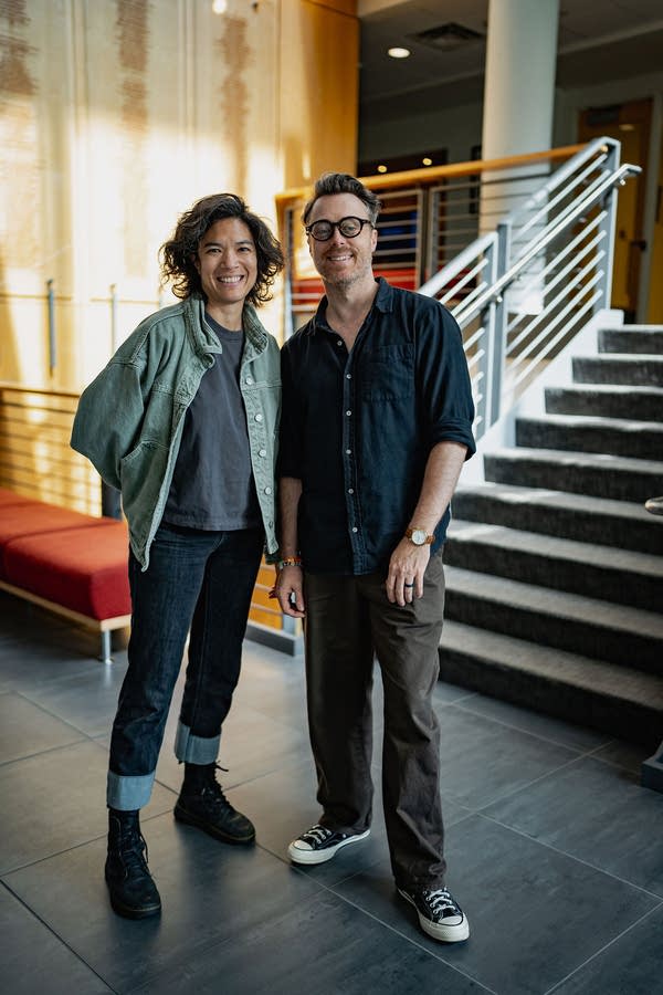jeremy messersmith poses for a photo with Diane.