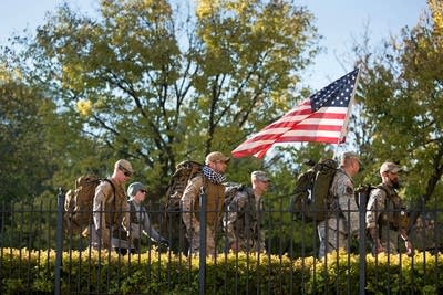 Veterans march