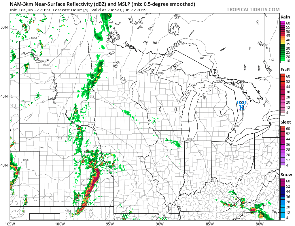 Some showers and t-storms at times on Sunday; a shot at 90 next week?