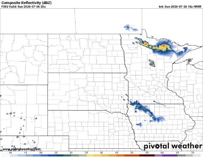 Conditional storm threat with heat continuing Monday