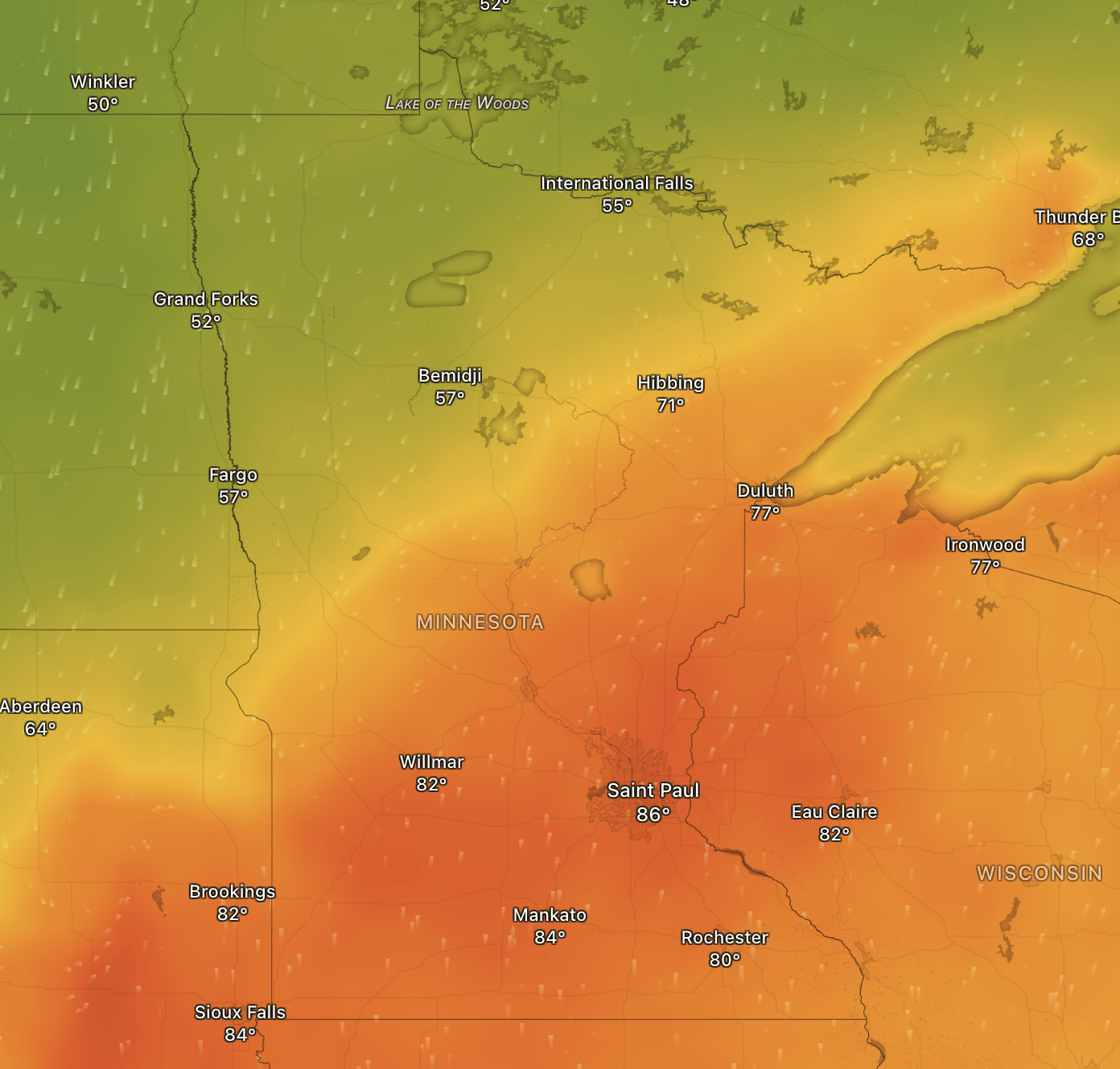 Another record day with cooler weather and a chance of rain moving in