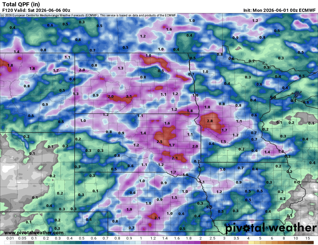 Spotty showers Monday with better chances later this week