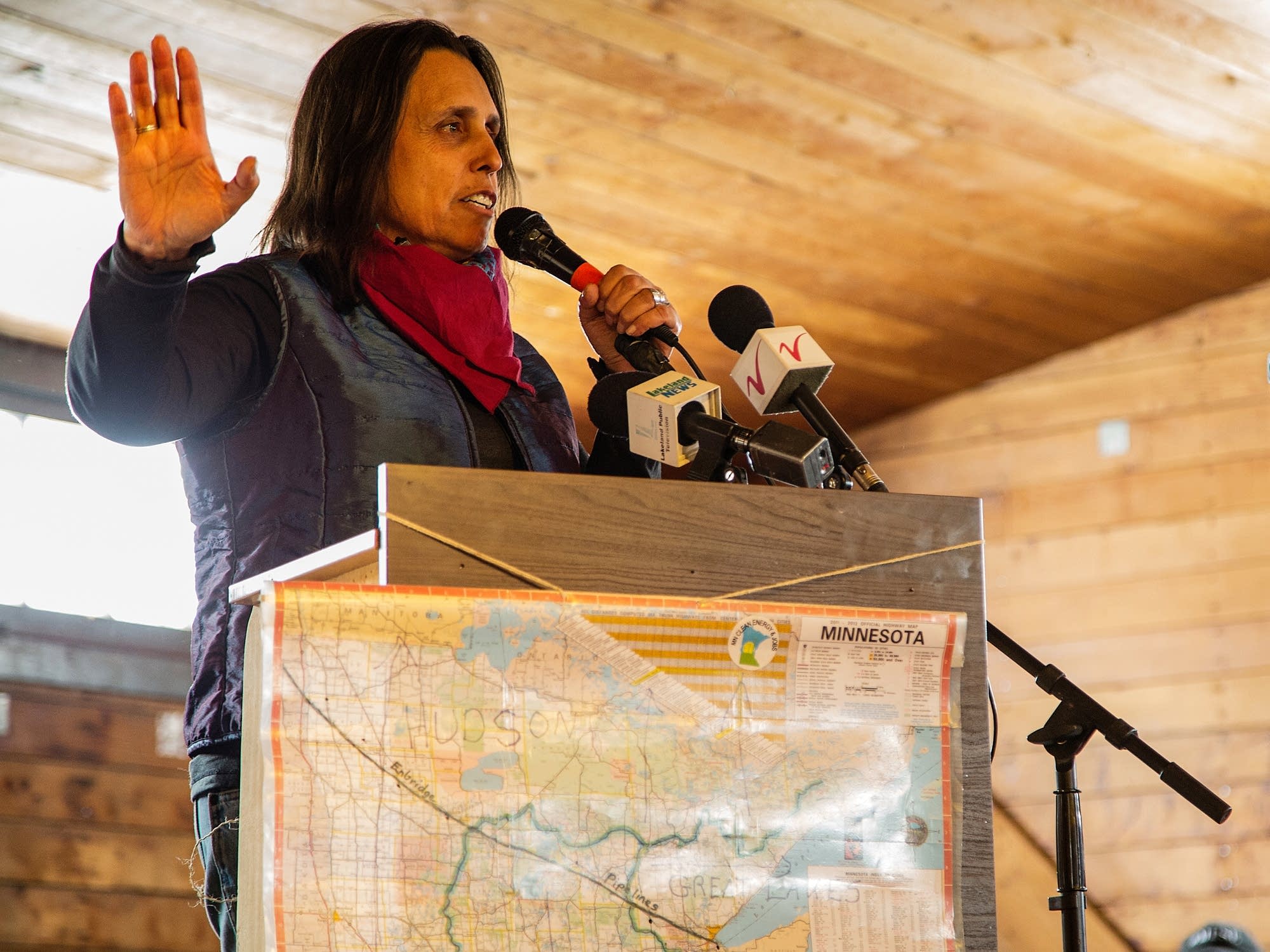 Winona LaDuke speaks at the "Solution Summit"