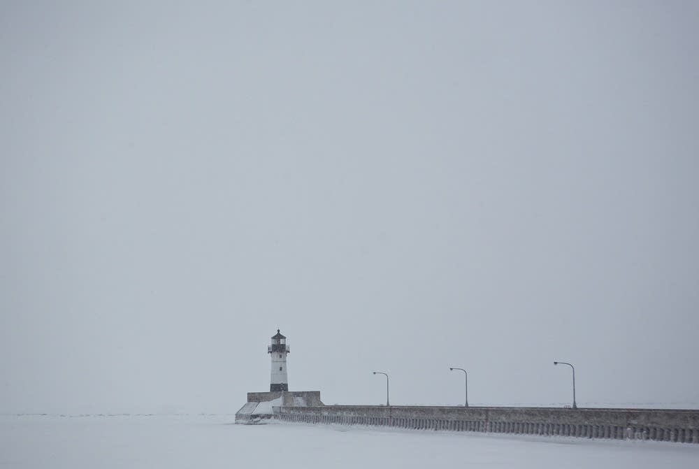 Snow on the Duluth Harbor