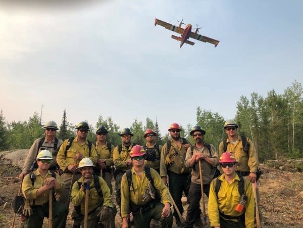 A group of wildland firefighters