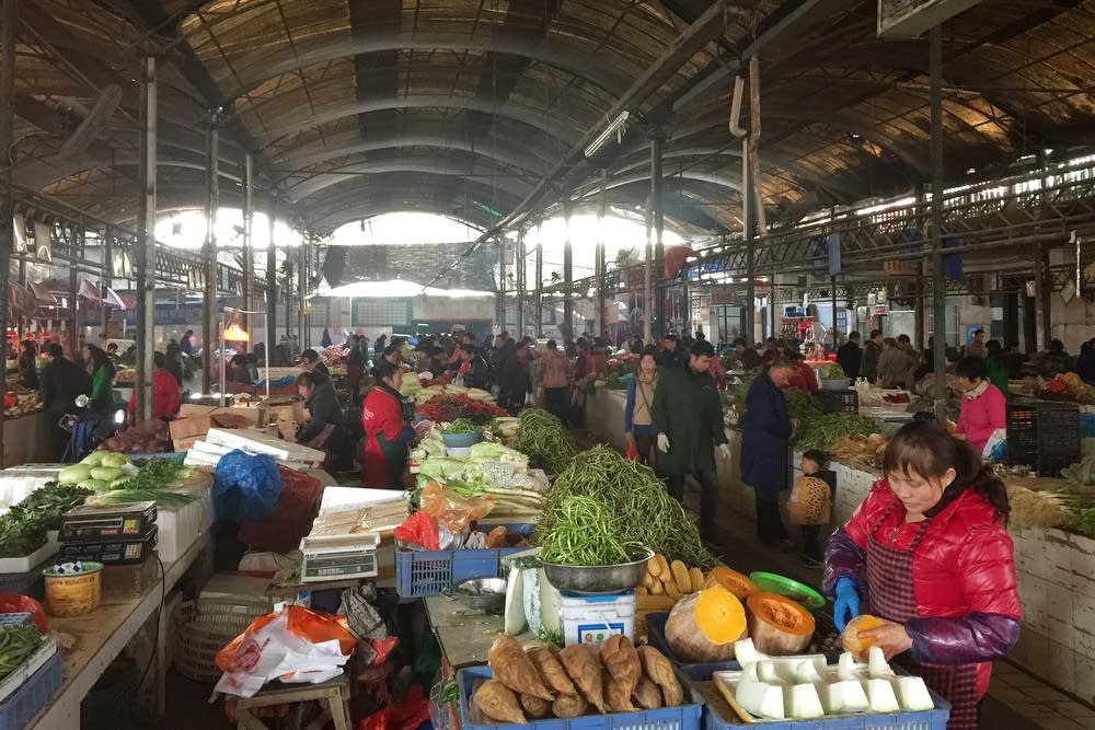 A market in the city of Nanchang