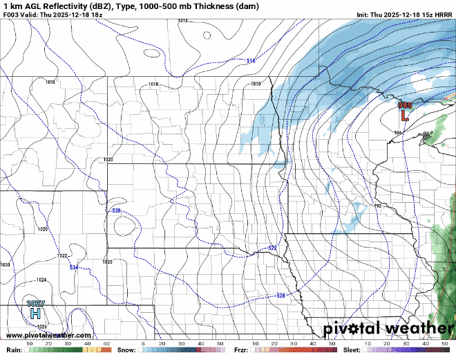 Forecast precipitation Thursday 12 p.m. to midnight