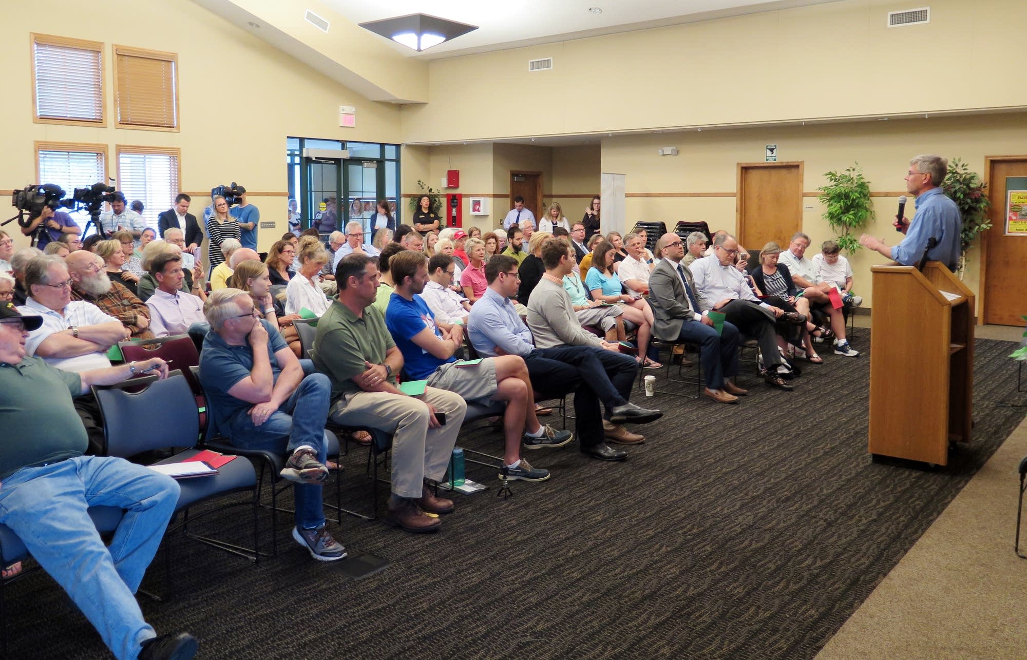About 75 people attended Congressman Erik Paulsen's town hall in Hamel.
