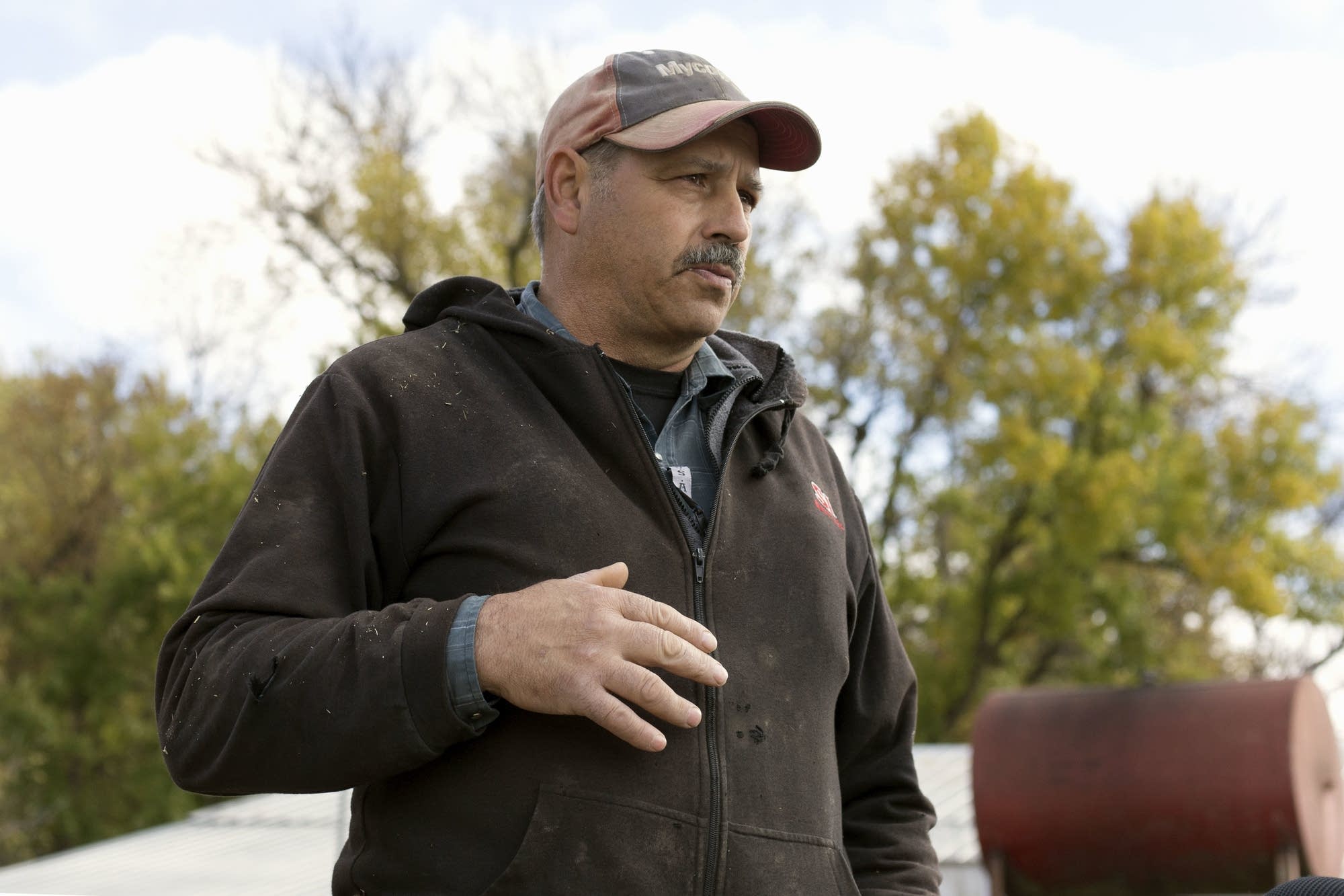 Weather affected the harvest of farmer John Schafer's crops this season.