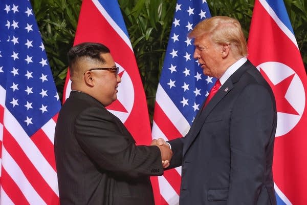 President Trump meets North Korean leader  Kim Jong Un.