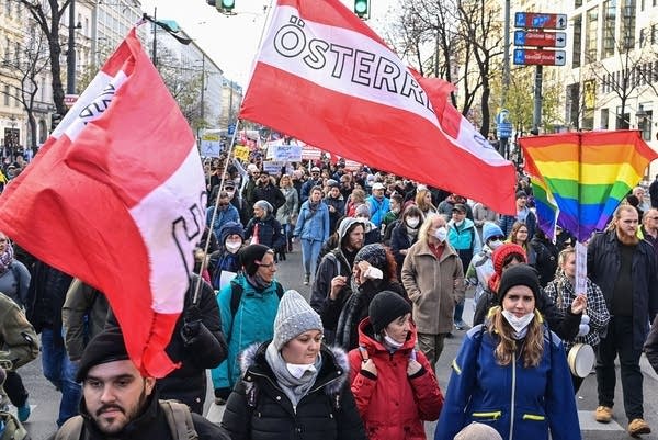 Unrest has spread across Europe as countries bring in measures to curb infections. 